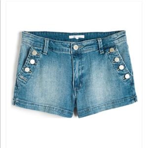 Denim high rise shorts